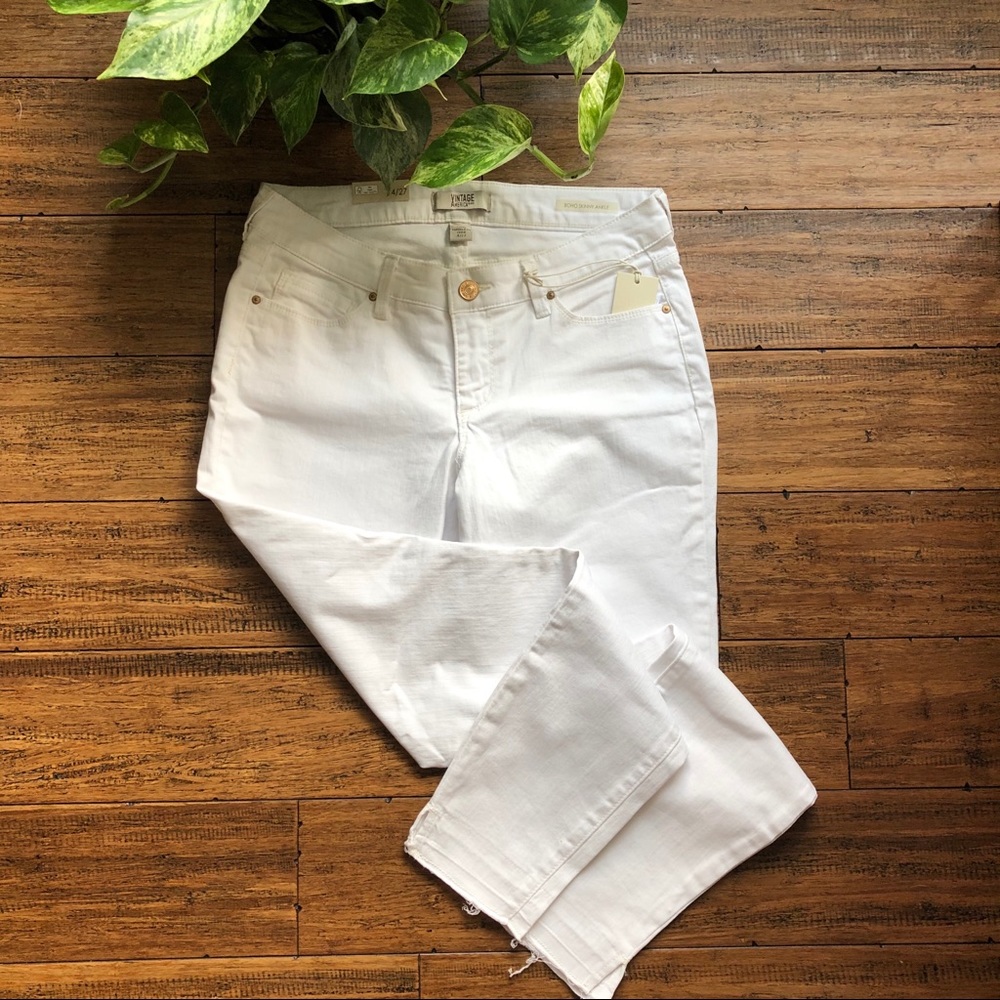 NWT white skinny ankle jeans